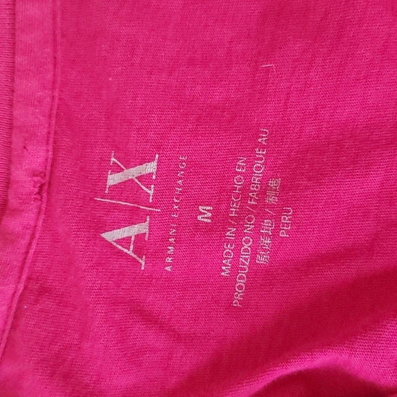Armani Exchange A|X pink sz M v-neck top - Picture 4 of 8